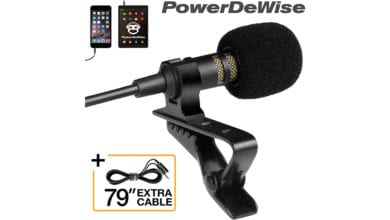 Professional Grade Lavalier Lapel Microphone Omnidirectional Mic